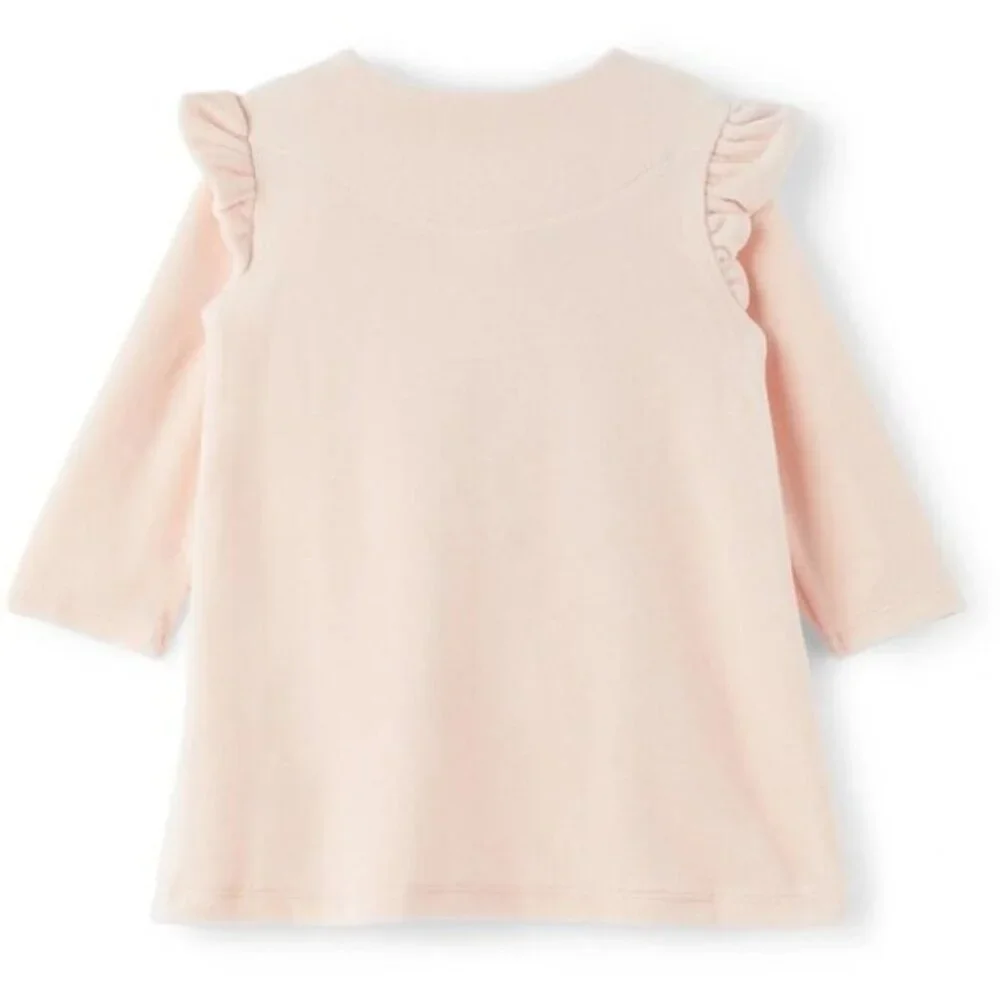 Kenzo Tiger Pink Long Sleeve Velour Dress Size 9M